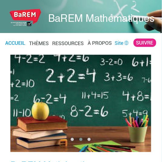 BAREM - MATHEMATIQUES - CYCLE 4